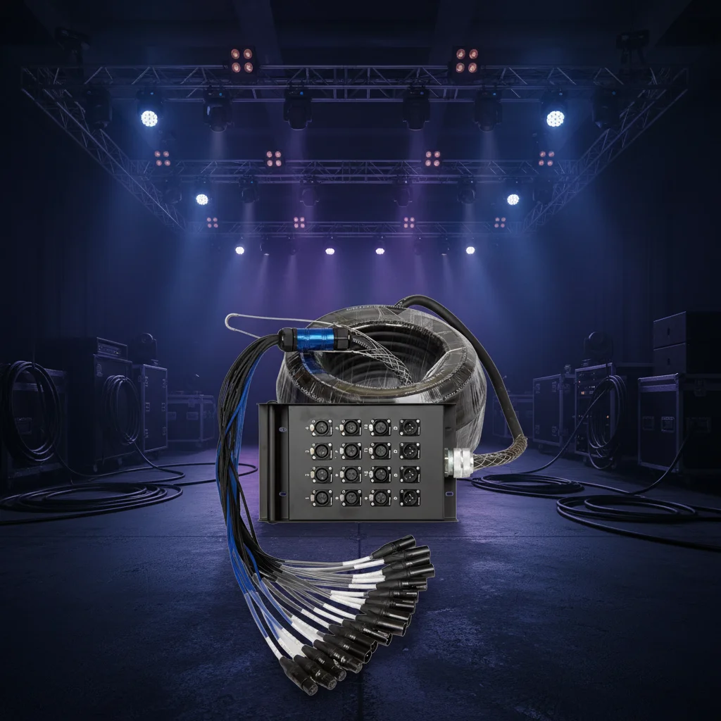 16 Channel XLR Snake Cable Stage Audio Snake Cable with XLR Connectors for Live Performance