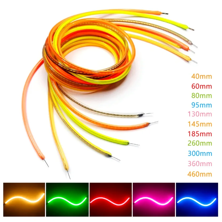 360° Illumination 3V 460~40mm LED Flexible Filament Spiral Bulb Filament Retro Edison Bulb Parts Diode Light Strip Decoration