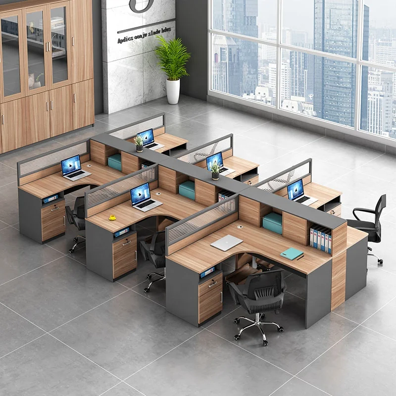 Modern Style Modular Office Furniture Convertible Workstation Table Chair Set for Commercial Staff Office or Bureau De Travail