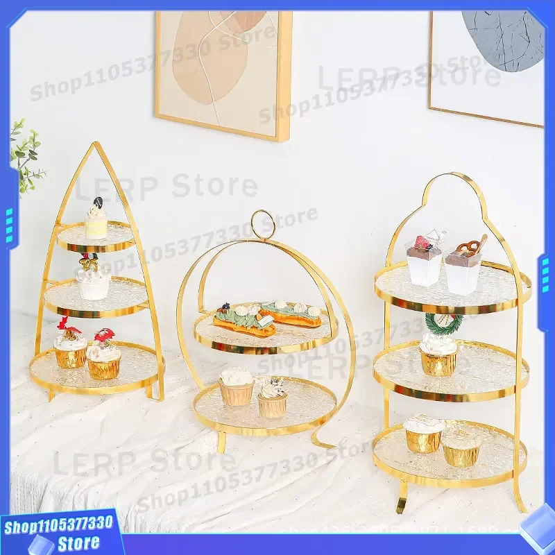 Luxury Acrylic 3 Tier Cake Stand Dessert Display Tray for Afternoon Tea Cupcake Holder Party Decoration Photography Props