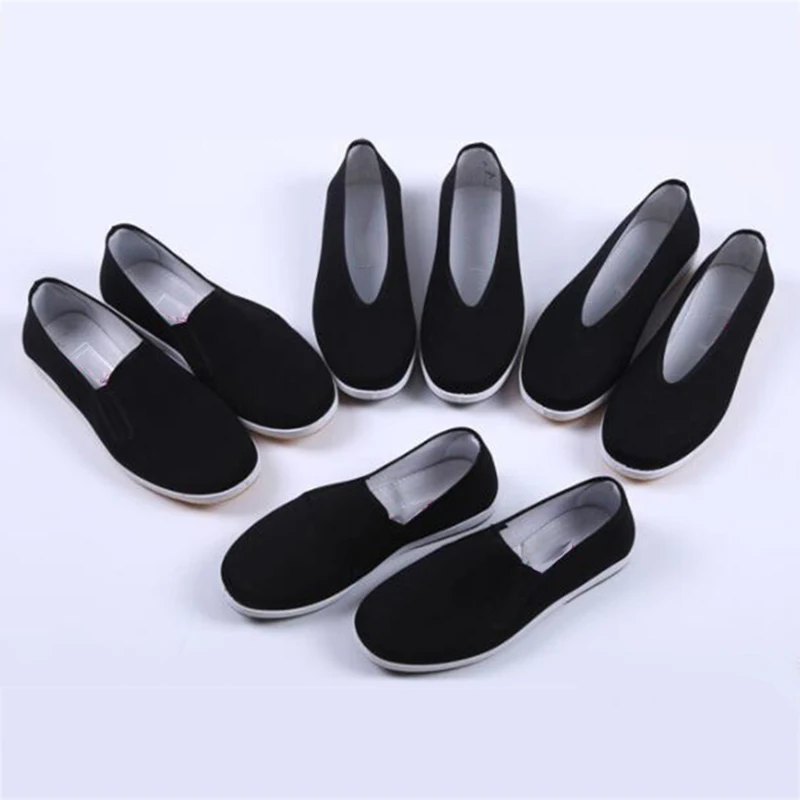 Casual breathable cloth shoes men and women military uniforms spring and autumn work shoes tendon non-slip soles shoes