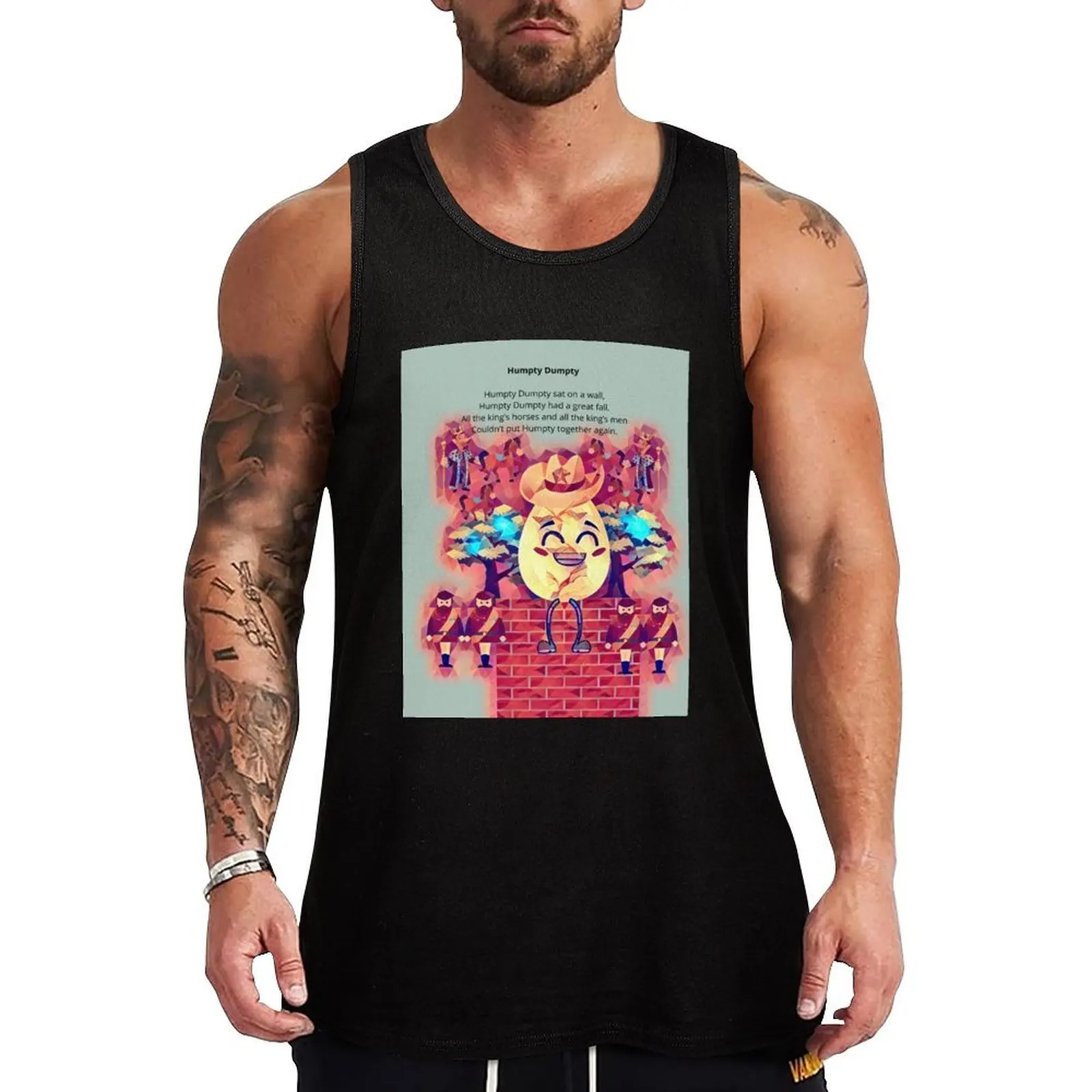 HUMPTY DUMPTY RHYME Tank Top Flexible Tank Top Stretch Fabric Casual Sleeveless