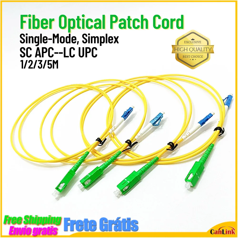 

10pcs/lot Simplex SC/APC-LC/UPC Fiber Optic Patch Cord Cable 1m/2m/3m/5m/10m Fiber Optic Jumper Cable 3.0mm Patch Cord