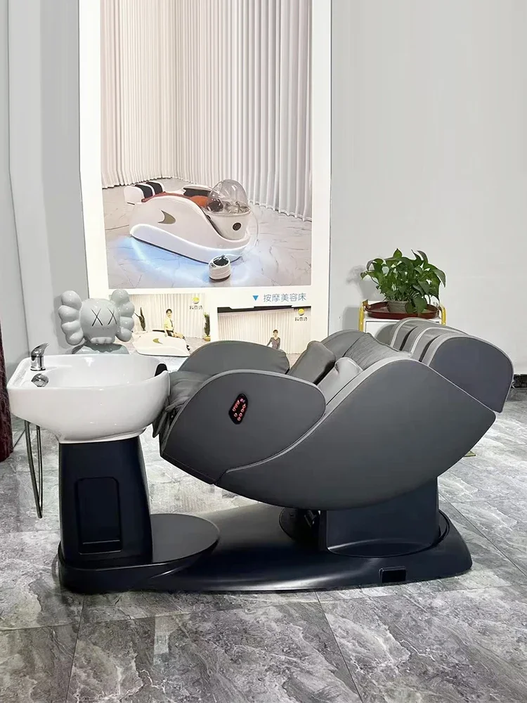 cross-border Massage Shampoo Chair Rotating Hair Washing Bed Scalp Care Salon Specific Flushing Bed Hair Spa Care
