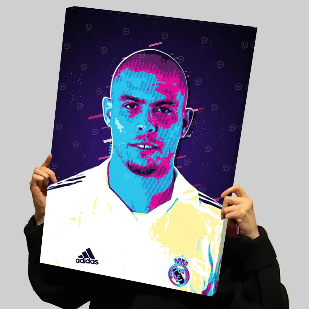 Póster impreso de jugador de fútbol de Ronaido Brasil, pintura en lienzo personalizada, arte de pared, decoración moderna del hogar, varita estética, imágenes de Deko