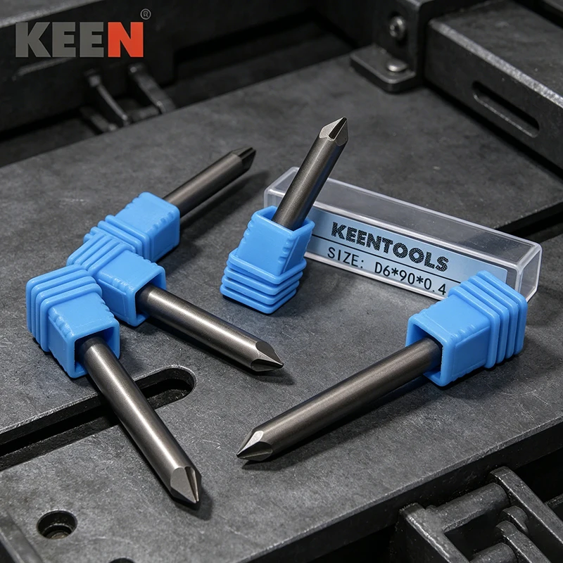 

6/8/10/12mm Diamond Engraving Bits CNC Stone Carving Tools PCD 6 Edge End Mill for Granite Marble Relief Engraving Lathe Cutter