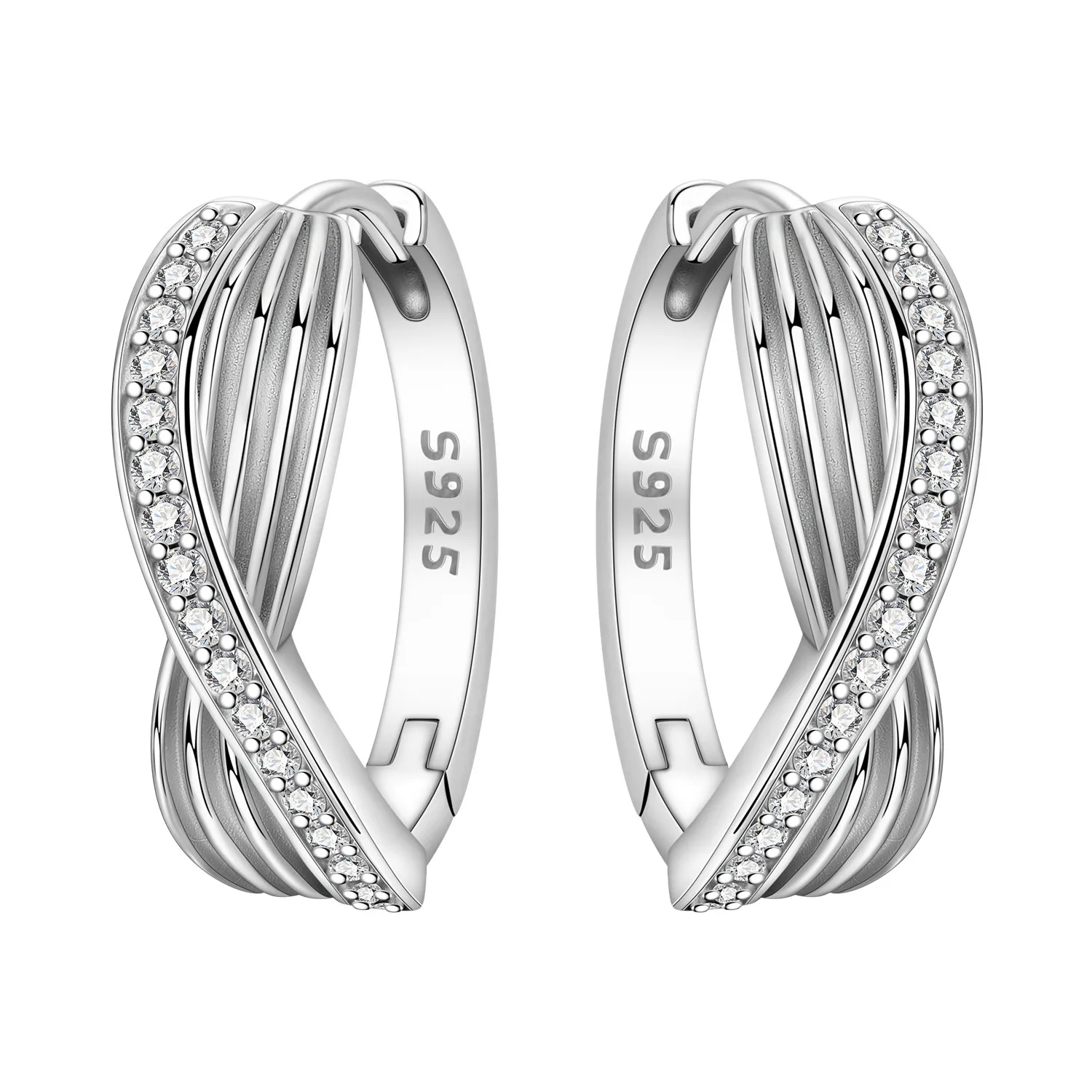 Pendientes de plata de ley S925 CYCUFF, pendientes simples y versátiles con forma de reloj de arena, pendientes de aro, joyería para mujer, regalos originales de aniversario a la moda