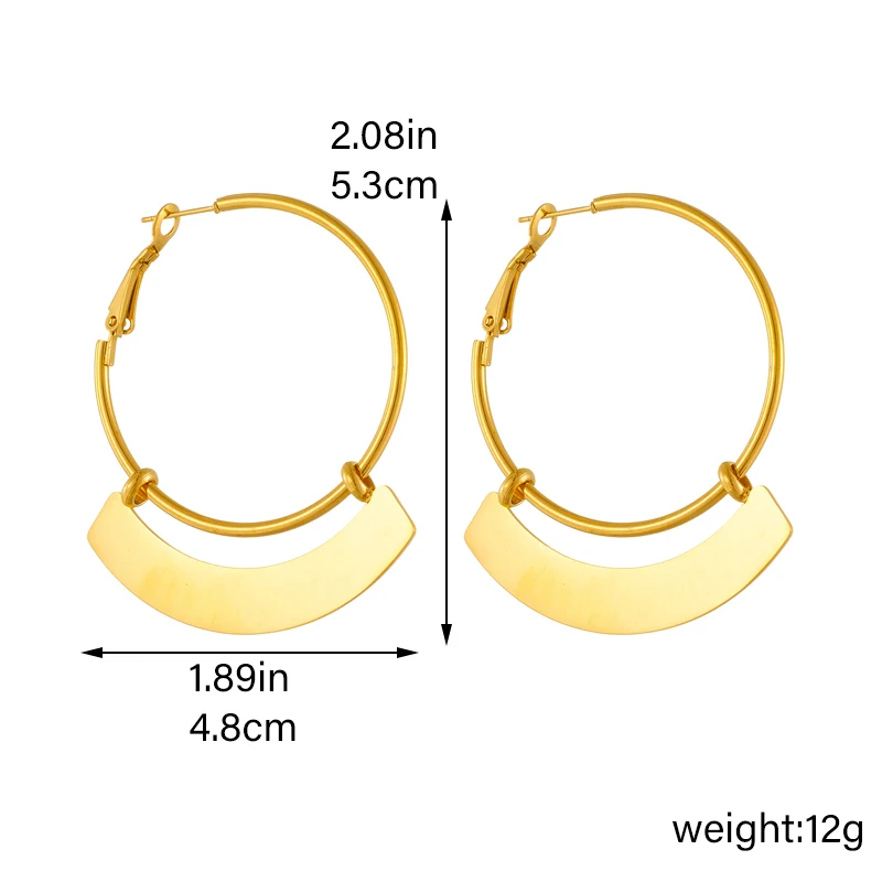 XIYANIKE 316L Stainless Steel Gold Color Twisted Hoop Earrings for Women Fashion Simple Ear Buckle Waterproof Jewelry Gifts