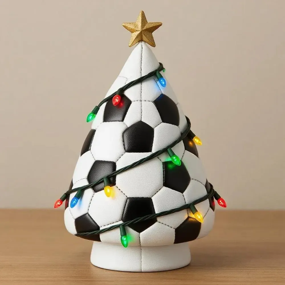 Decoración del árbol de Navidad de fútbol