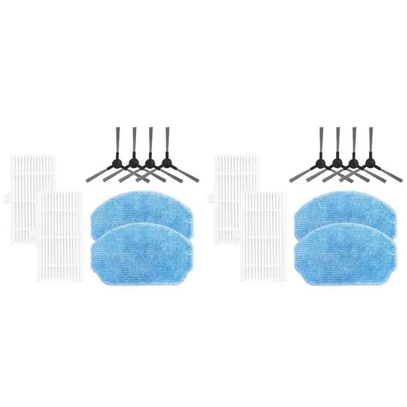 Y42A-2 Set For Midea VCR04W Robot Vacuum Cleaner Accessories Hepa Filter Side Brush Mop Cloth Spare Parts