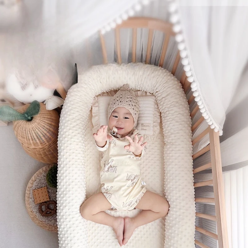 

2.5m Simplicity Solid Color Baby Bumpers Multifunctional Soft Cotton Comfort Pillow for Newborn Avoid Falling Infant Crib Pillow