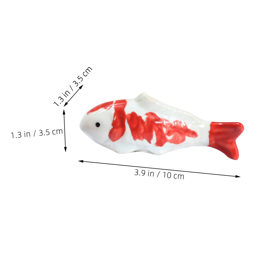 2 Pcs Floating Fish Ornaments Tank Crafts Goldfish Statue Ceramic Figurine Aquarium Decor