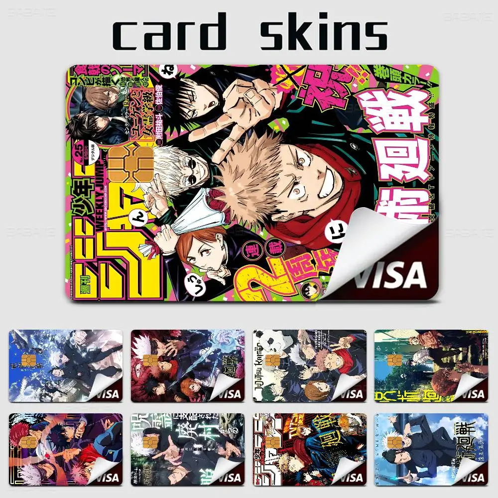 

J-Jujutsu Kaisen Anime Classic Vintage 100% Hot Sale Amine Credit Debit Bank Card Bus Card Film Skin Sticker