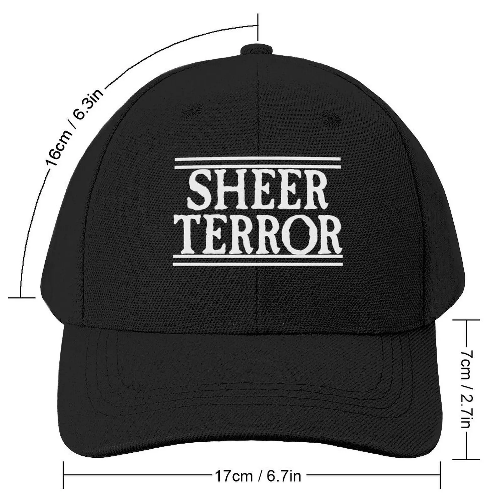 Sheer Terror White Font Baseball Cap Custom Cap Hip Hop New Hat Fishing cap Women Caps Men's