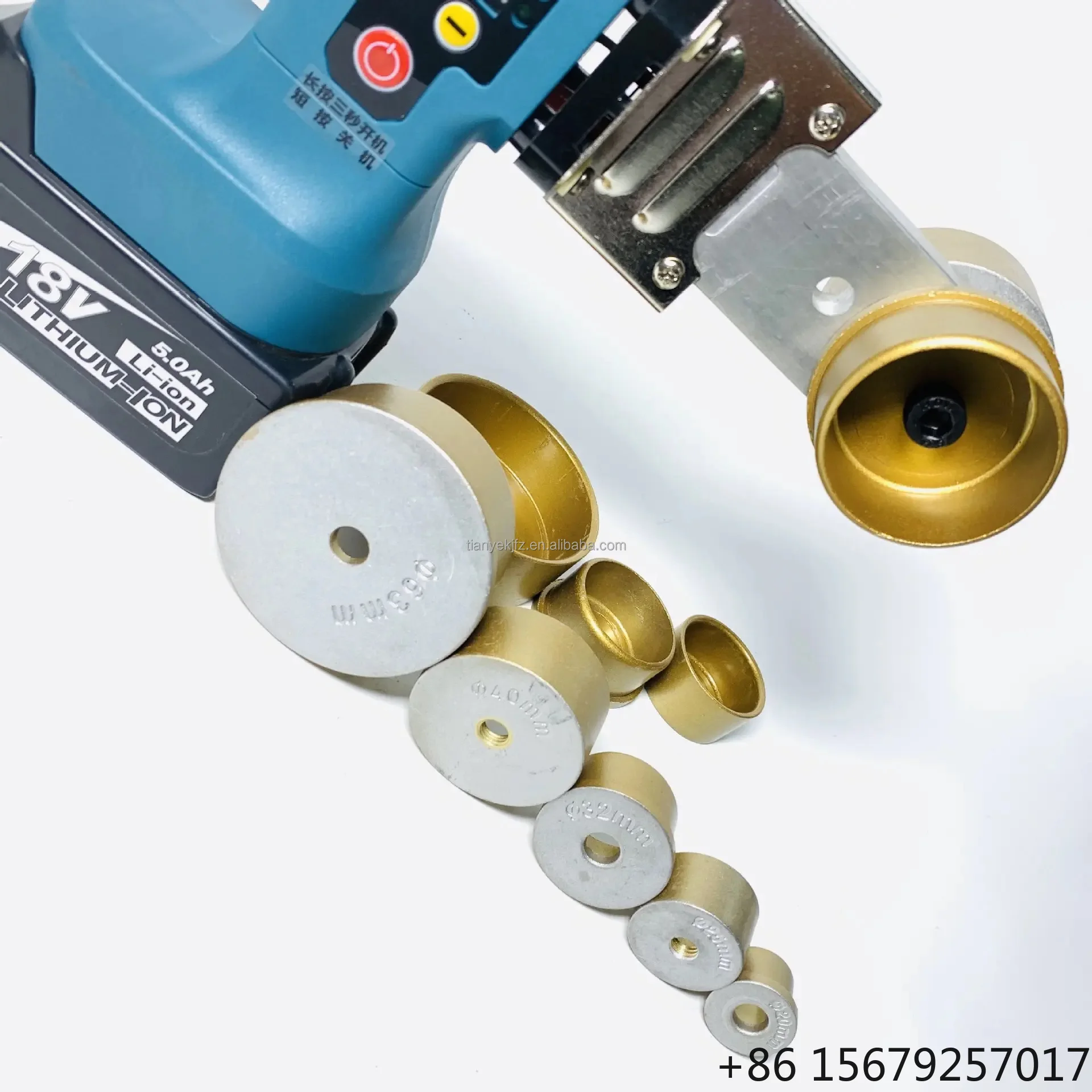 Portable Rechargeable Cordless Electronic Thermostatic Pipe Heating Fuser Plastic PPR Welding Hot Melt Machine Tool Set Electric
