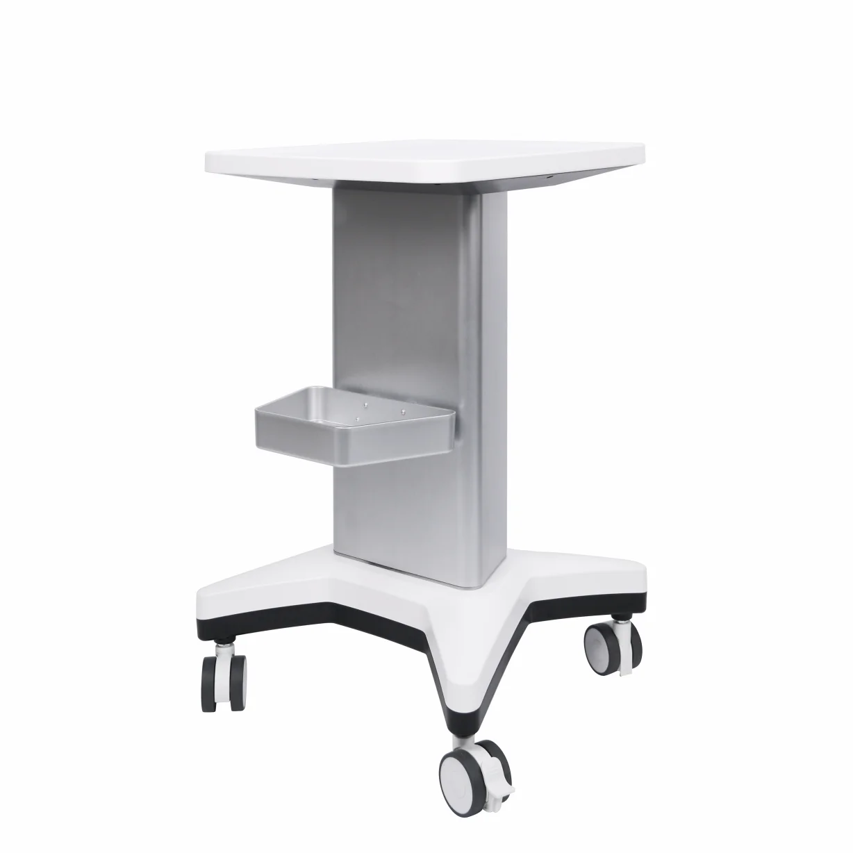 Hospital & Gym Dental Oral Tools Storage Trolley with Tray 4 Castor Mobile Contemporary Design