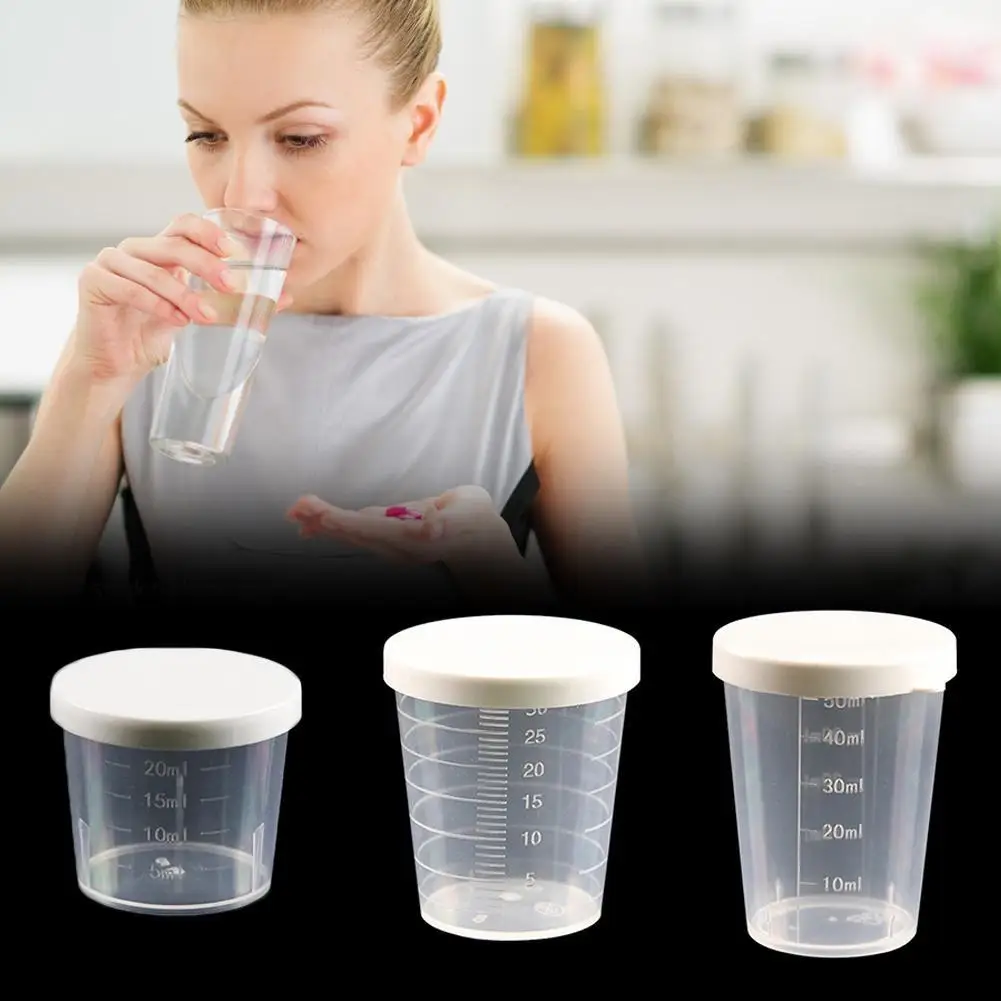 New High-end Measuring Cup Multi-purpose Measuring Cup With Lid Lid Transparent Plastic Graduated Makeup Cup