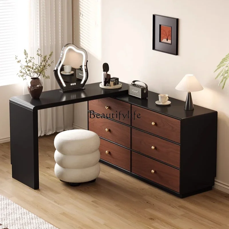 

FG11Medieval dresser chest cabinet integrated solid wood corner makeup table retro
