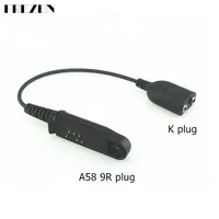 Adapter Cable Baofeng BF-A58 BF9700 UV9R Plus UV-XR walkie talkie convers to 2pin for Baofeng UV-5R 82 two way radio Headset Mic