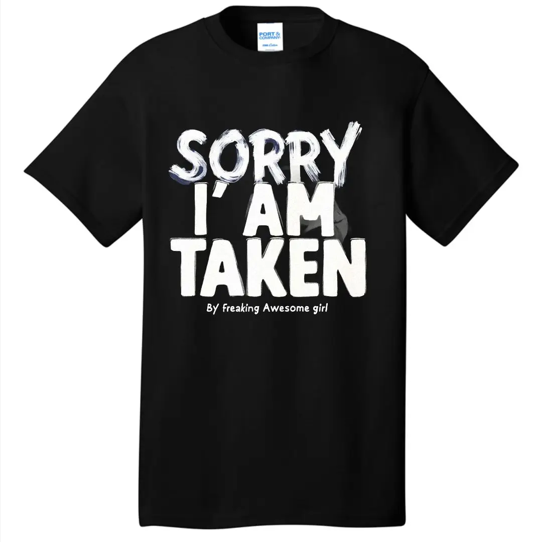 آسف لقد أخذت تي شيرت برقبة دائرية، تي شيرت برسومات نصية جريئة بأكمام قصيرة، بلوزة قطنية غير رسمية من ماركة Gildan، ريلات روحية مرحة #3