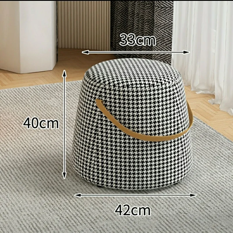 Technology Cloth Sofa Side Stool Portable Stools Living Room Tea Table Stools Makeup Stool for Shoes Changing Low Ottomans Pouf