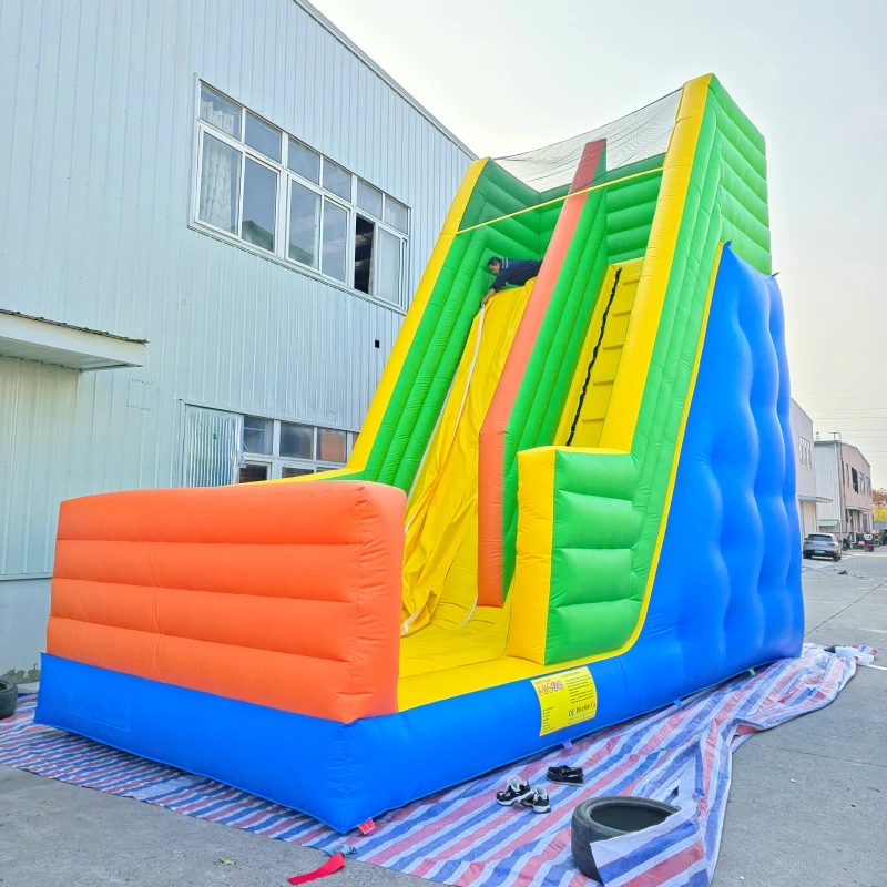 Giant Commercial Inflatable Land Slide Bouncy Slide Large Slide Climbing Wall  With a Blower for Free