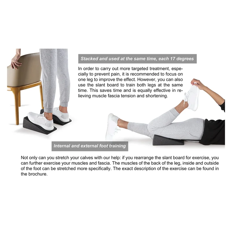 New Hot 3Pc Leg Stretcher Foot Squat Wedge Foam Slant Board For Squats Calf Raise Block Yoga Wedge Equipment Easy To Use