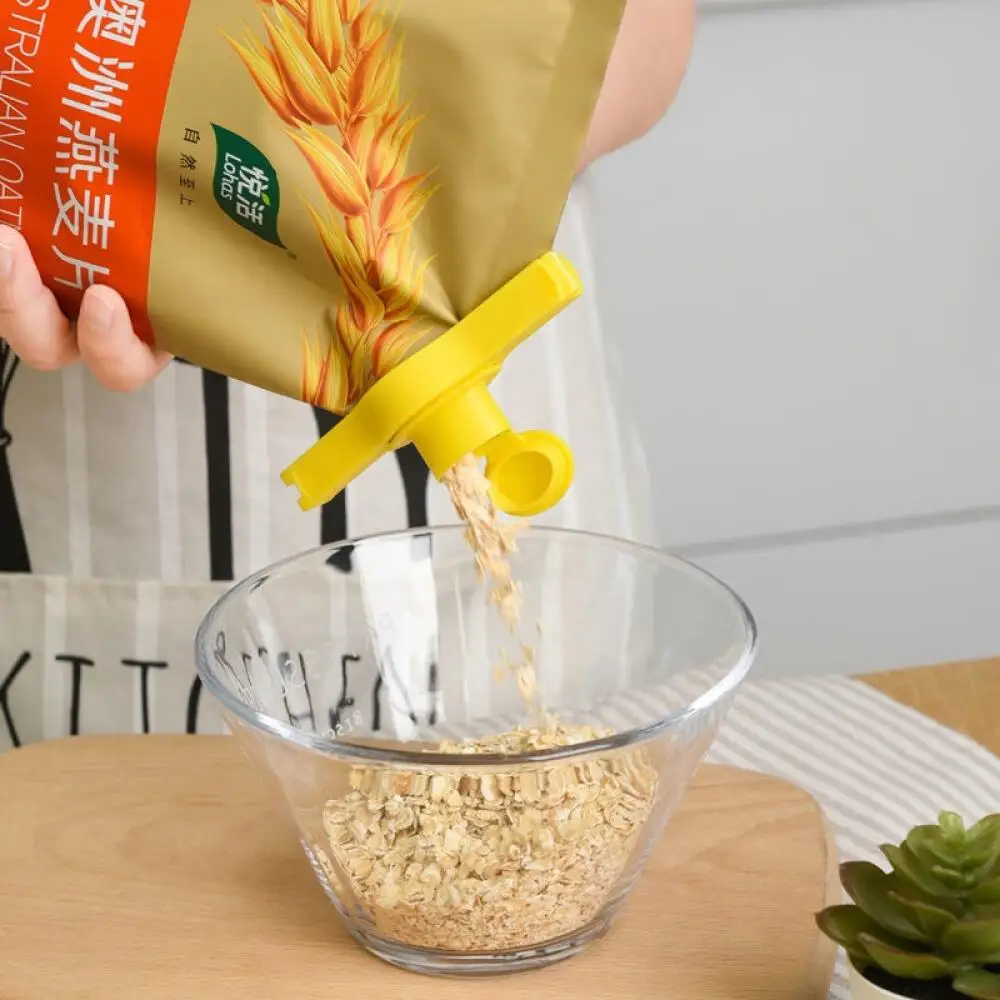 Plastic Snack Closure Clamp Food Bag Sealer Clip, Milk Powder Bag Seal Strip with Outlet Design, For Kitchen Food Keeping