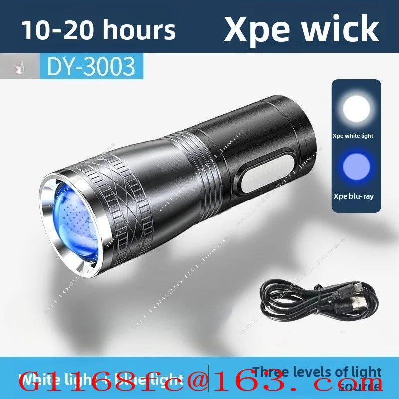 High Quality Strong Light, Ultra Bright Night Fishing Light, Blue Light, High-power Charging