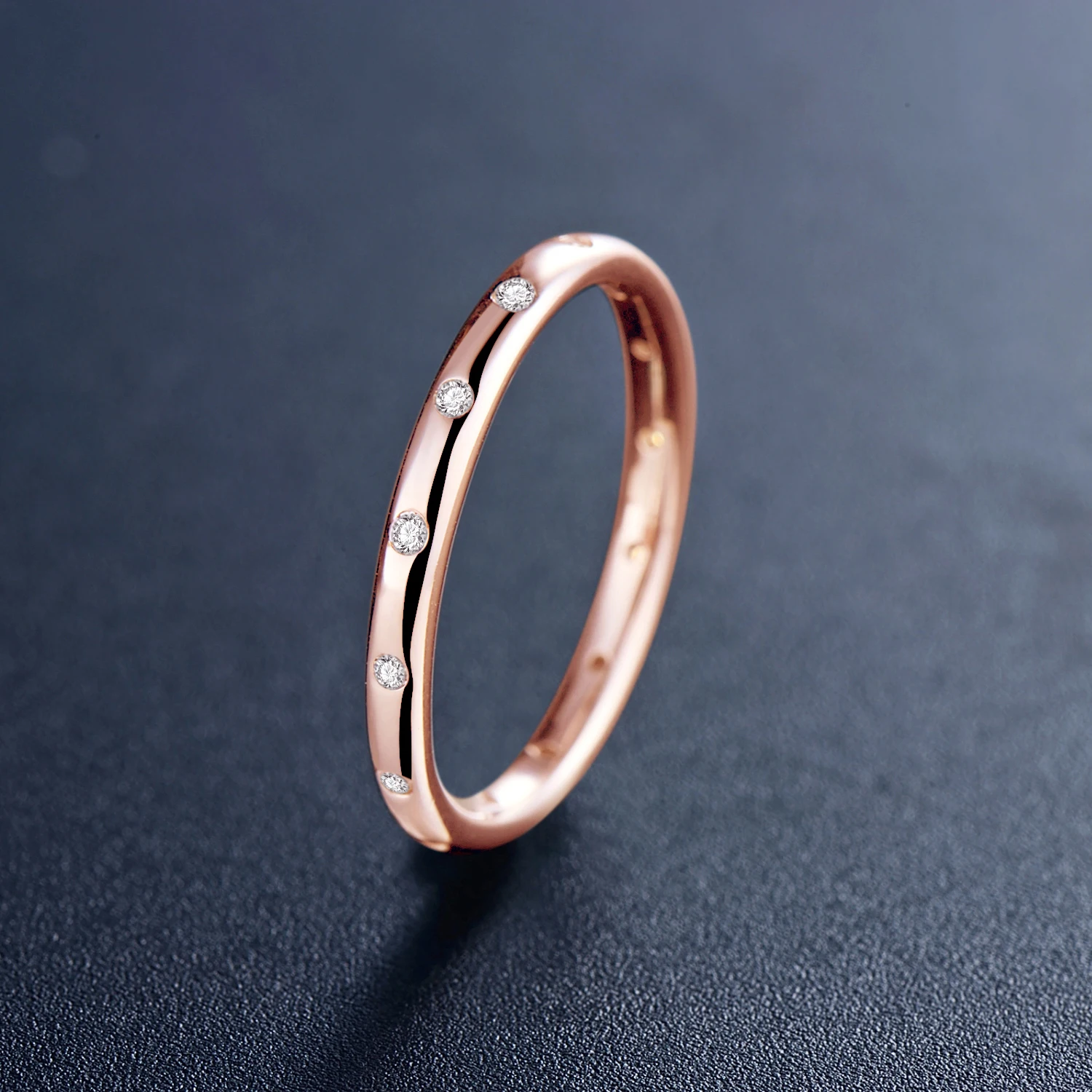 Modian 100% Real 925 Sterling silver Stackable Ring Clear Fashion Simple CZ Wedding For Women Genuine Classic Jewelry