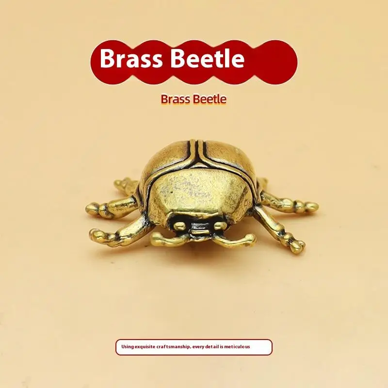 Hot  1 Piece Funny Ant Scorpion Crafts Solid Brass Insect Beetles Figurines Collection Desktop Small Ornament Home Decoration