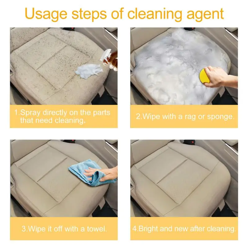 Multipurpose Foam Cleaner Spray Car Foam Cleaner 60ml Strong Stain Removal Kit Multipurpose Car Foaming Cleaner Spray