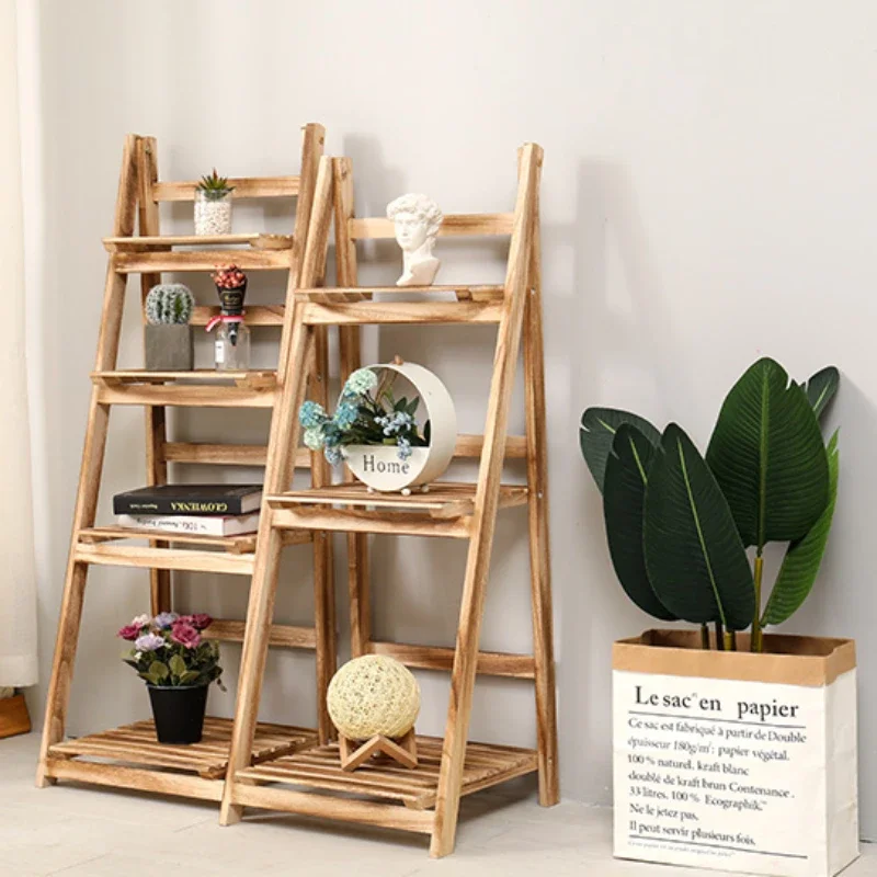 Support à fleurs pliable en bois, étagère à chaussures pour balcon, étagère de jardin simple, organisateur de salon multicouche 117, offre spéciale