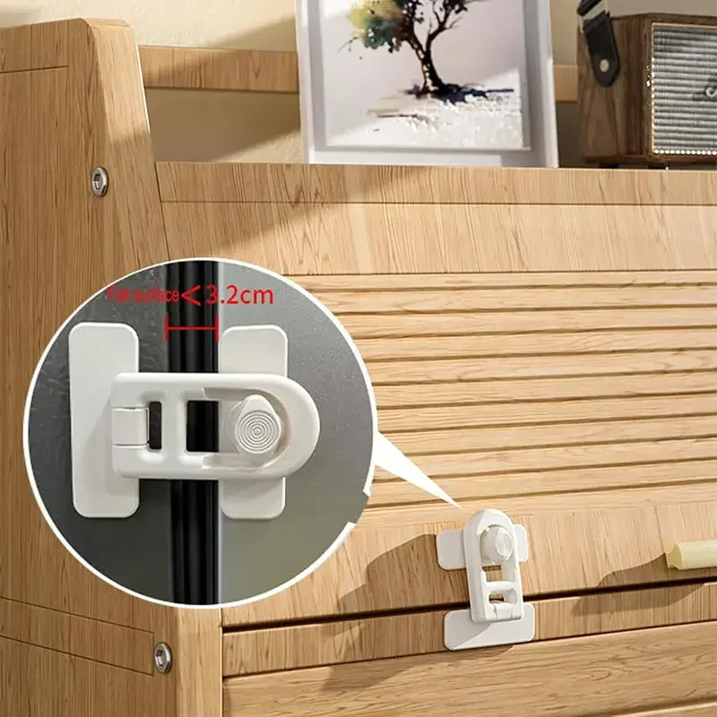 Baby Safety Lock Multifunction Kids Security Protection Useful Cabinet Drawer Lock Refrigerator Door Latch Durable Plastic