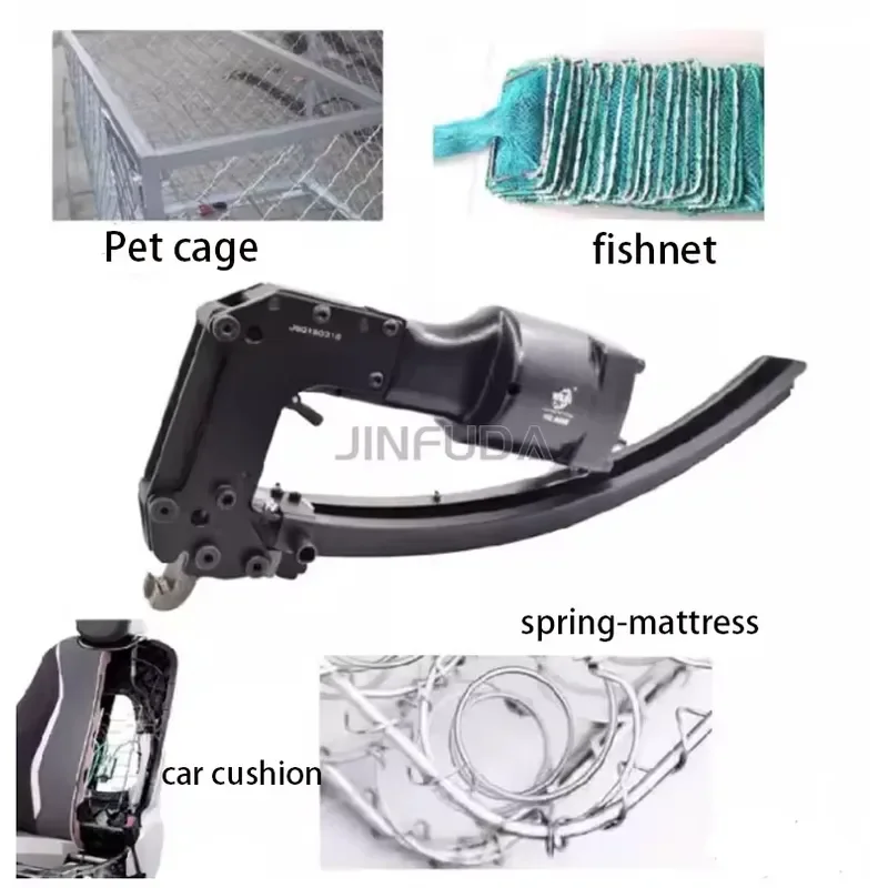 Pneumatic Mattress Making Machines Stainless Steel Clinching Tool with Roll Steel Clips Nailer Air Stapler