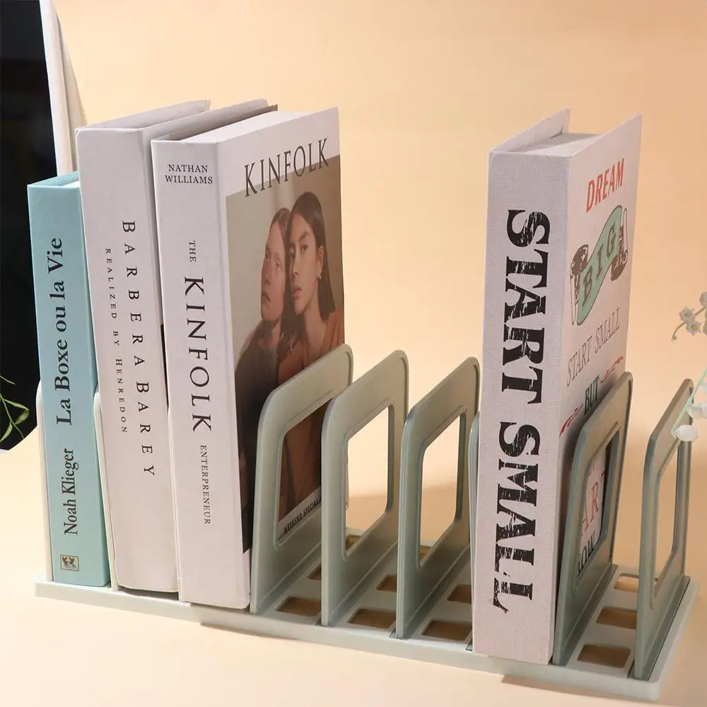 Adjustable Detachable Bookends Dividers Non-slip Vertical Book Holder Space Saving Easy To Install Desktop Book Stand Office