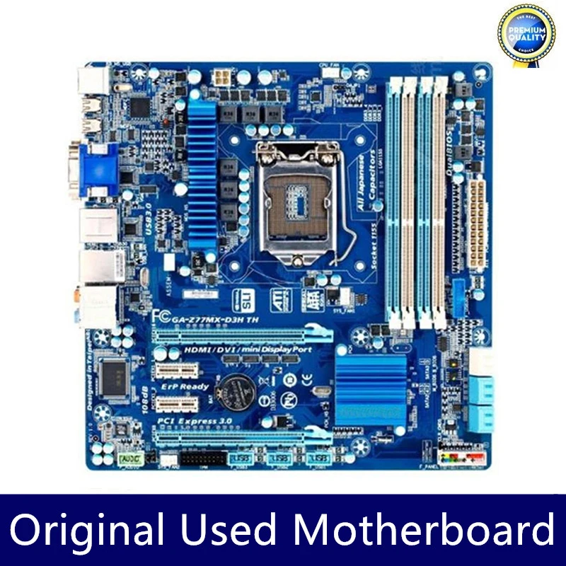 

Used GA-Z77MX-D3H TH Z77MX-D3H TH Desktop Motherboard LGA 1155 i7 i5 i3 DDR3 32GB USB3.0 SATA III Z77 motherboard