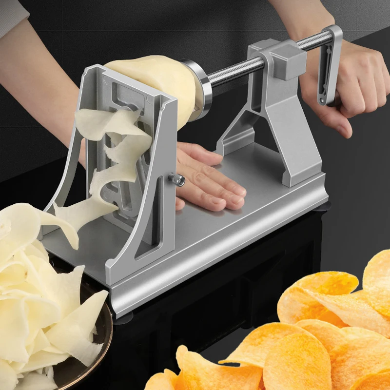 Imagem -06 - Metal Vegetal Spiralizer Batata Slicer Noodles And Curly Chips Maker Repolho Cenoura Ralador Acessórios de Cozinha Lâminas