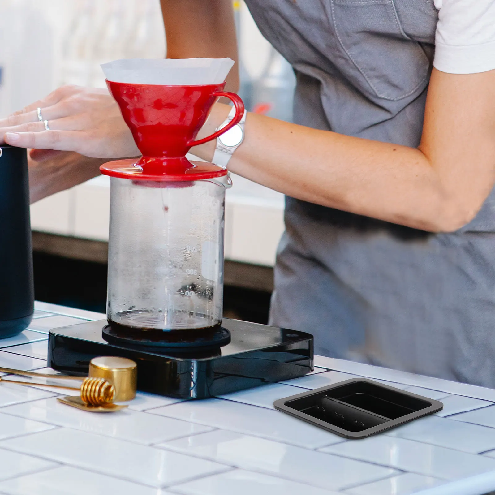 صانع ملحق تدق صندوق صغير اسبريسو مسحوق بن القهوة المطحونة الحاويات سعة كبيرة مسحوق القهوة دلو للاستخدام المنزلي بار #6