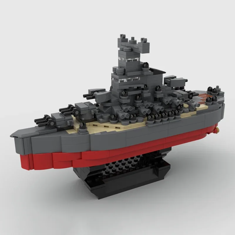 

545 шт. Moc Battleship Yamato, наборы строительных блоков, военные строительные блоки для сборки линкор, украшения для настольных моделей