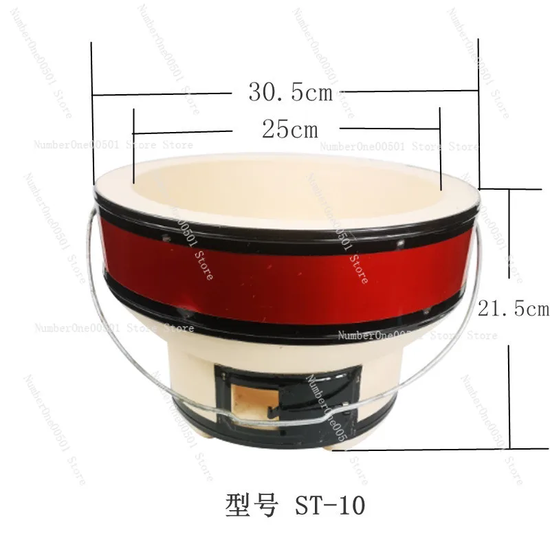 ​Japanese Style Clay Charcoal Stove Outdoor Tabletop Grill Portable Handled Hobachi Grill for BBQ