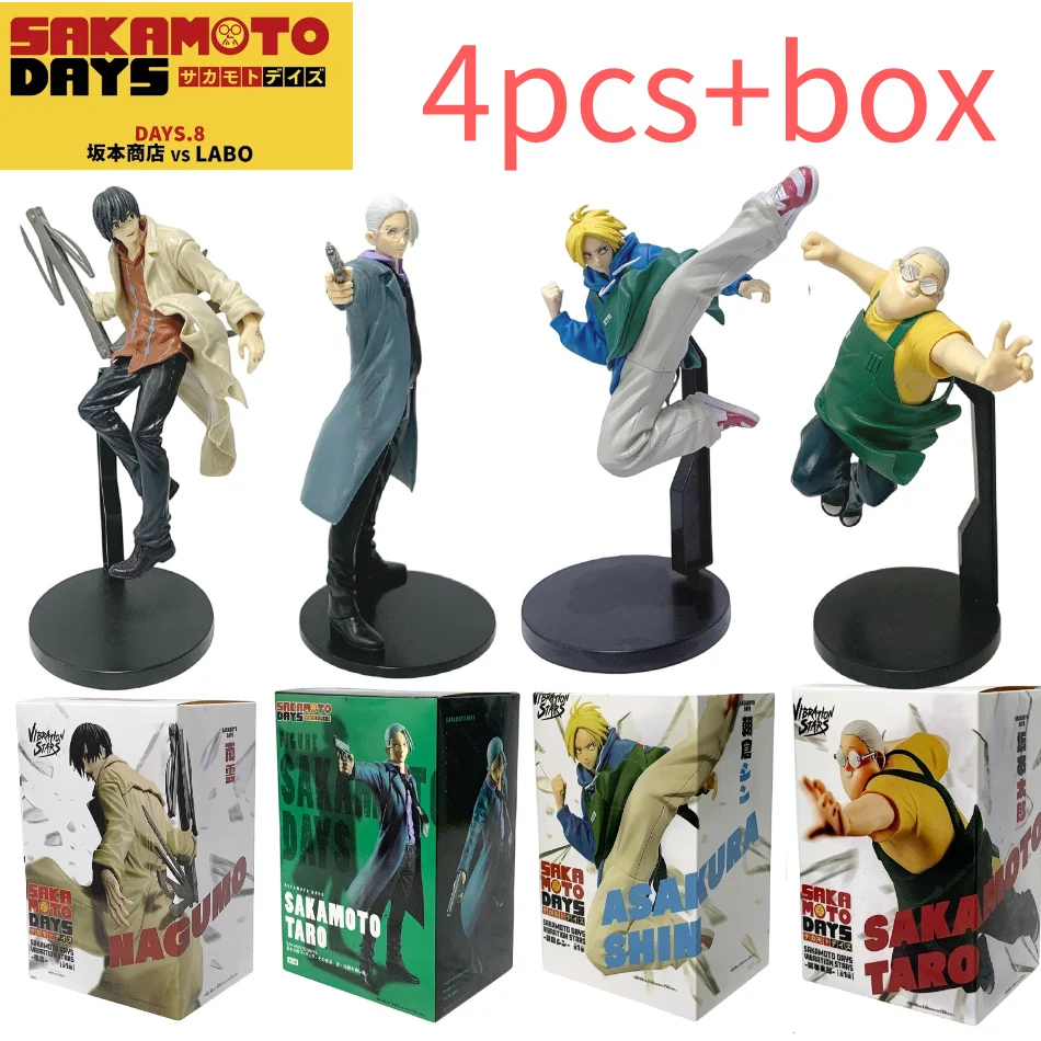 21-23CM Anime SAKAMOTO DAYS Figure Toys Taro Sakamoto Shin Asakura Action Figural Dolls PVC Model Desk Ornaments Birthday Gifts