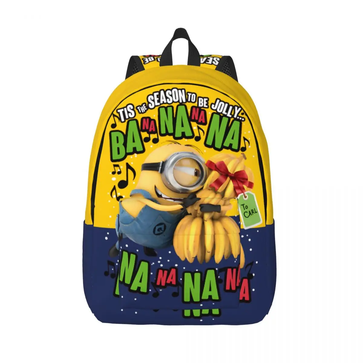 For Work Minions Christmas Stuart Banana Jingle Retro Washable Vintage Despicable Me Minions Knapsack Girl Boy Back To School