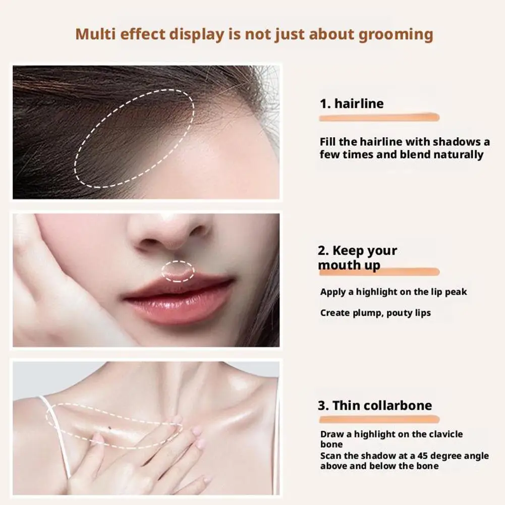 Destacando & bronzer vara rosto iluminando moldar corretivo lápis 3d corretor de longa duração nariz sombra contorno highlighte