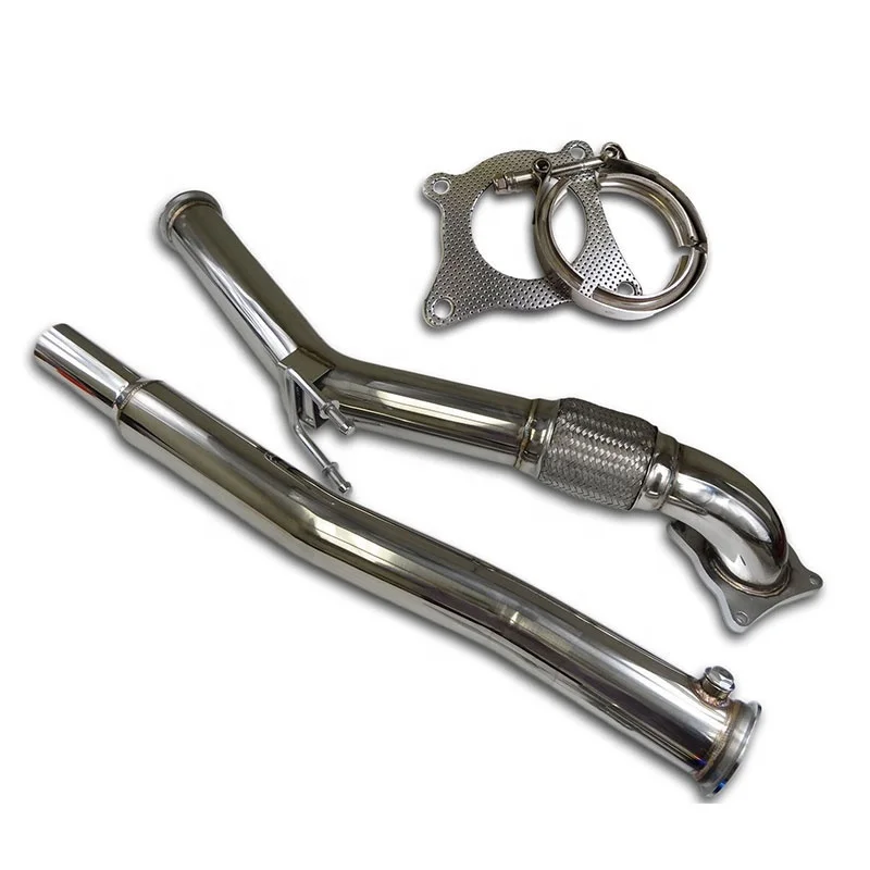 Stainless Steel Exhaust Tail Pipe Downpipe Kit for VW Eos Golf V VI MK6 2010 Jetta III Scirocco GTi MK5 Turbo Performance Upgrad