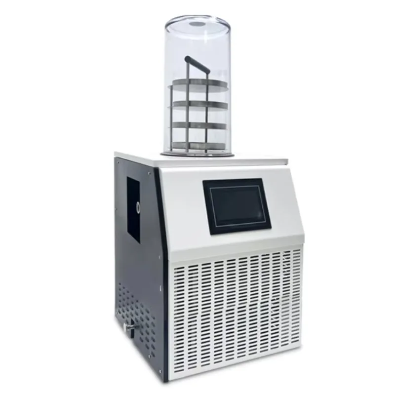 Top-Press Freeze Dryer Lyophilizer Pre-Freezing Function Desktop Refrigeration Equipment Vacuum Pump