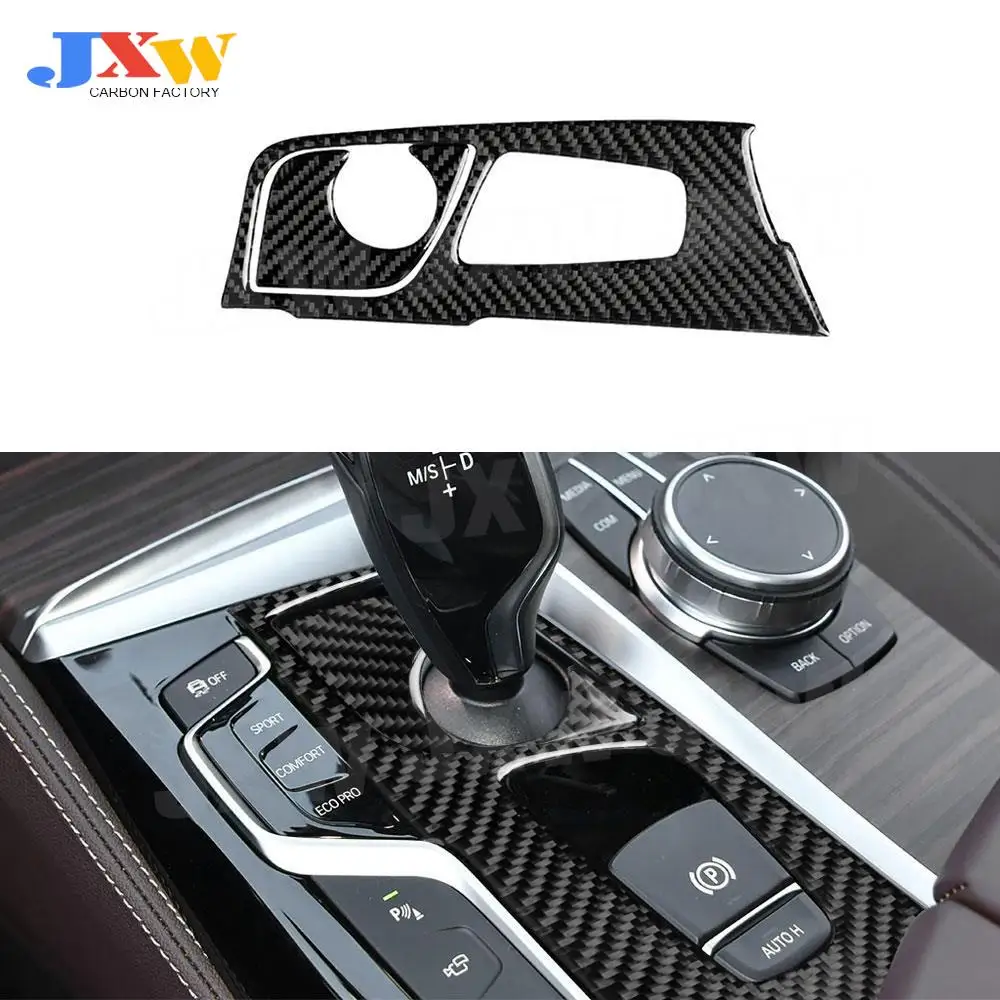 

Gear Shift Panel Base Trim Frame Cover Sticker Carbon Fiber For BMW 5 Series G30 LHD Auto Car Interior Decoration