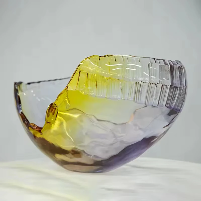 *Outdoor Garden Modern Art Sculpture Ornament Transparent Resin Irregular Shape Luxurious Soft Holiday Home Decor