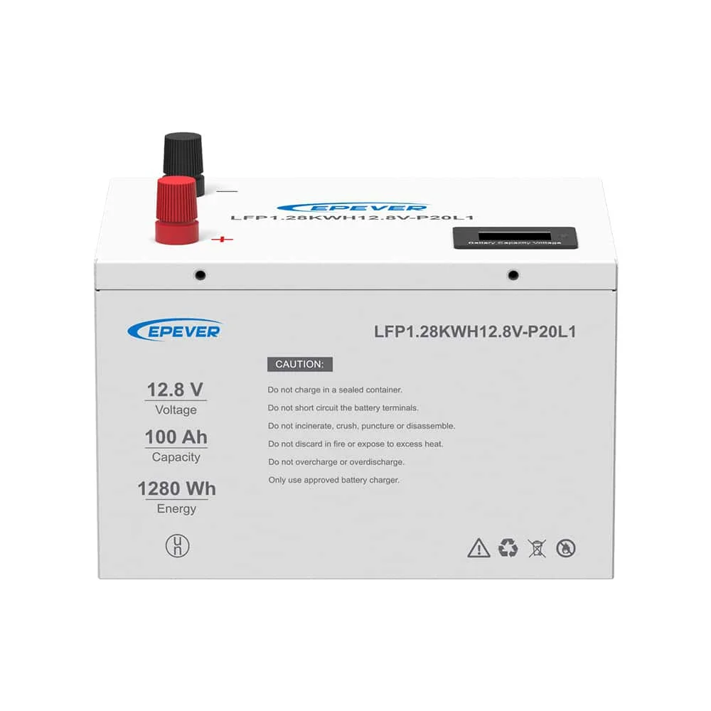 EPever 12.8V 12V lifepo4 battery 100ah 1280wh lithium  pack 1.28kwh for RV solar system