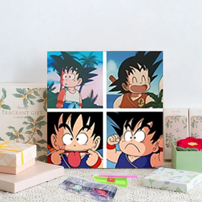 Neue Heiße Verkauf 20x20 Cartoon Anime Dragon Ball Diamant Malerei Handgemachte DIY Diamant Aufkleber Dekoration Malerei